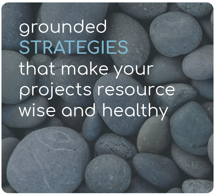 grounded STRATEGIES that make your projects resource wise and healthy